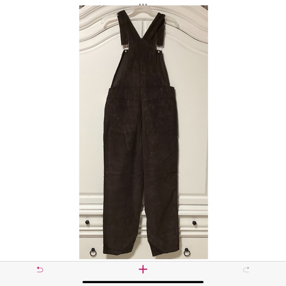 Ladies overalls NWT brown Corduroy, silver color hardware, petite and plus sizes - Picture 8 of 12